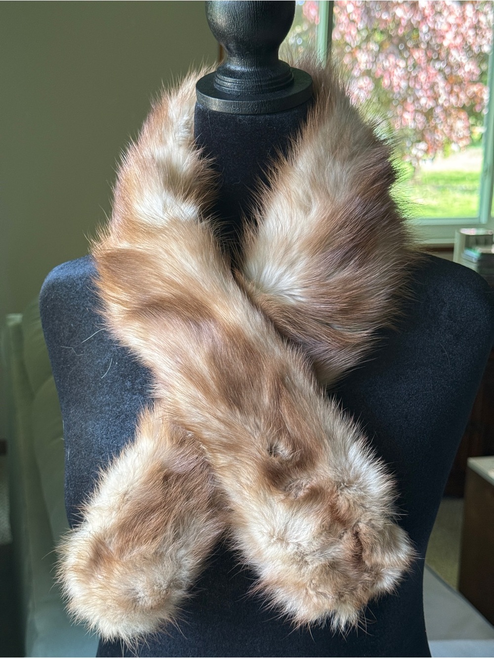 Classic Tan Faux Fur Scarf